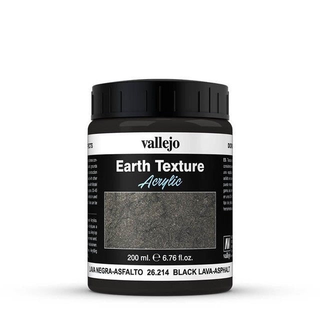 Vallejo Black Lava 200ml ground texture for bases and dioramas