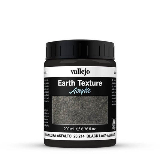 Vallejo Black Lava 200ml ground texture for bases and dioramas