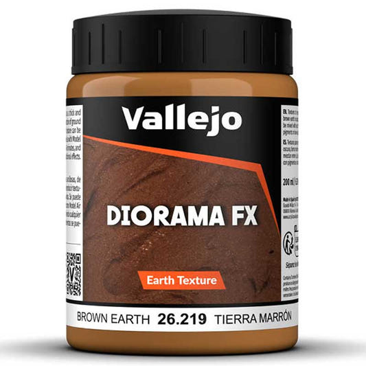 Vallejo Brown Earth 200ml ground texture for bases and dioramas