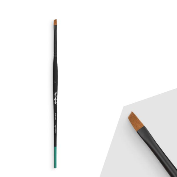 Vallejo AV Blender - Flat Angled Synthetic Brush (small) - Loaded Dice