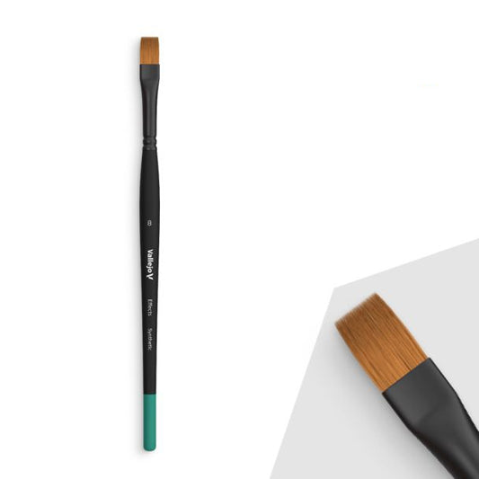 Vallejo AV Effects - Flat Rectangular Synthetic Brush No. 8 - Loaded Dice