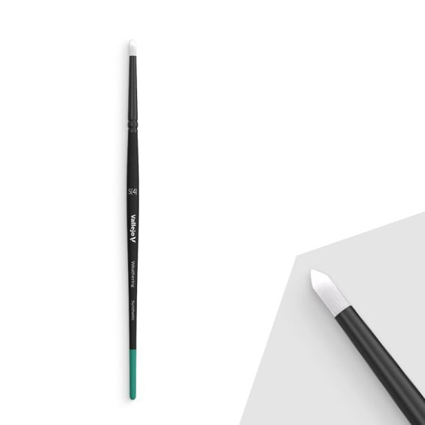 Vallejo AV Weathering - Round Synthetic Brush (small) - Loaded Dice