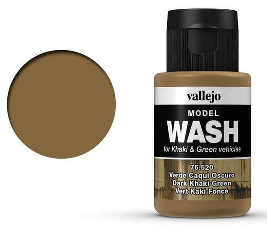 Vallejo Model Wash Dark Khaki Green Wash shading wash bottle