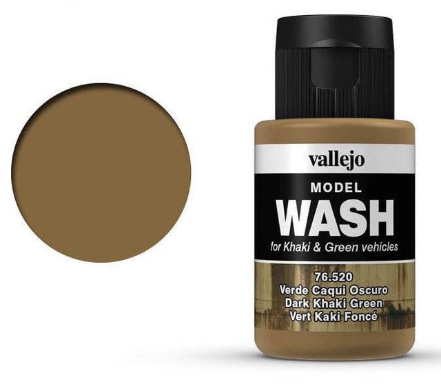 Vallejo Model Wash Dark Khaki Green Wash shading wash bottle