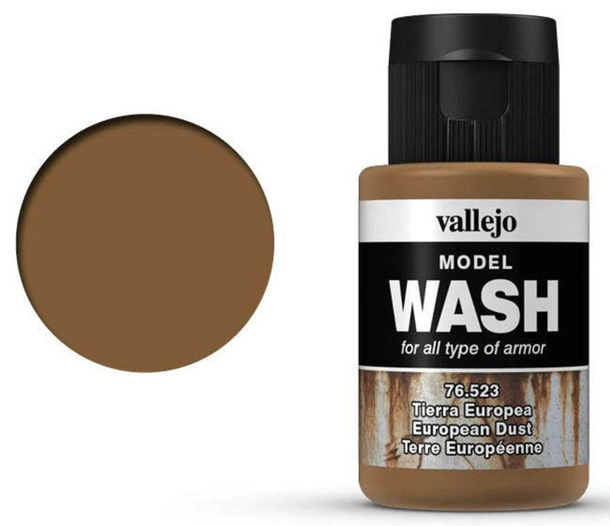 Vallejo Model Wash European Dust Wash shading wash bottle