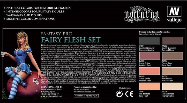 Vallejo Fantasy Pro Fairy Flesh Set (x8) - Loaded Dice