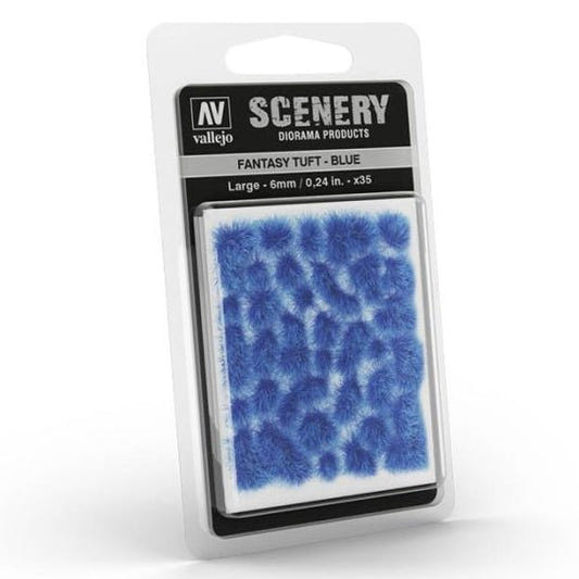 Vallejo Fantasy Tuft - Blue, Large self-adhesive grass tufts for basing