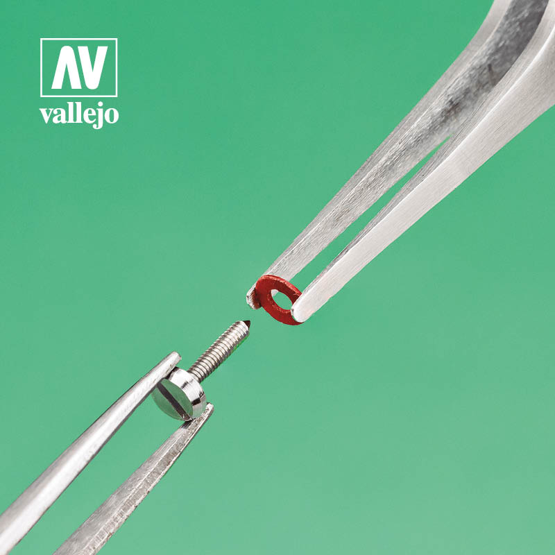 Vallejo Flat Rounded Tweezers 120mm - Loaded Dice