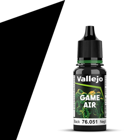 Vallejo Game Air Game Air Black (18ml) 76.051 airbrush acrylic paint dropper bottle