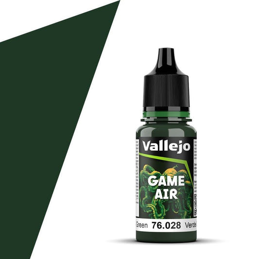 Vallejo Game Air Game Air Dark Green (18ml) 76.028 airbrush acrylic paint dropper bottle