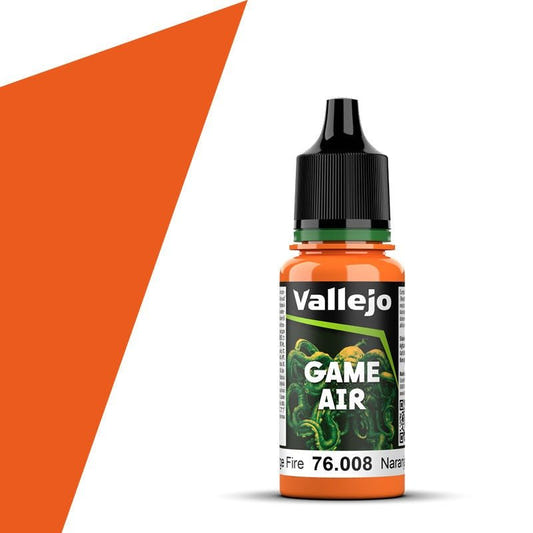 Vallejo Game Air Game Air Orange Fire (18ml) 76.008 airbrush acrylic paint dropper bottle