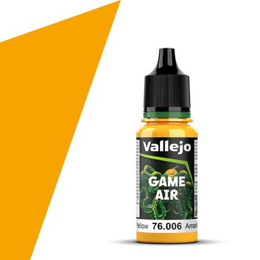 Vallejo Game Air Game Air Sun Yellow (18ml) 76.006 airbrush acrylic paint dropper bottle