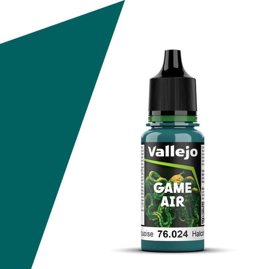Vallejo Game Air Game Air Turquoise (18ml) 76.024 airbrush acrylic paint dropper bottle