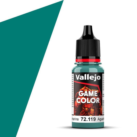 Vallejo Game Color Game Color Aquamarine (18ml) acrylic paint dropper bottle