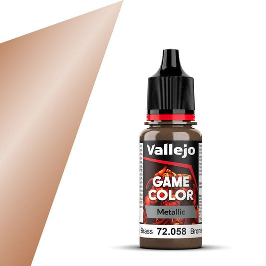 Vallejo Game Color Game Color Brassy Brass (18ml) acrylic paint dropper bottle