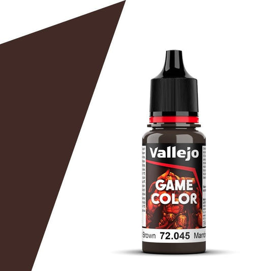 Vallejo Game Color Game Color Charred Brown (18ml) acrylic paint dropper bottle