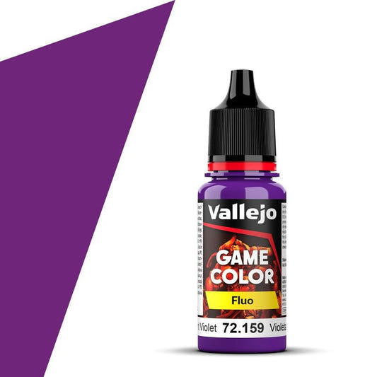 Vallejo Game Color Game Color Fluo - Fluorescent Violet (18ml) acrylic paint dropper bottle