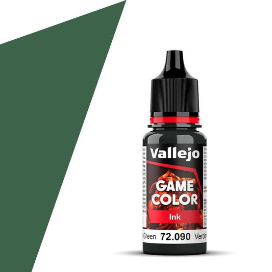 Vallejo Game Color Game Color Game Ink - Black Green (18ml) acrylic paint dropper bottle
