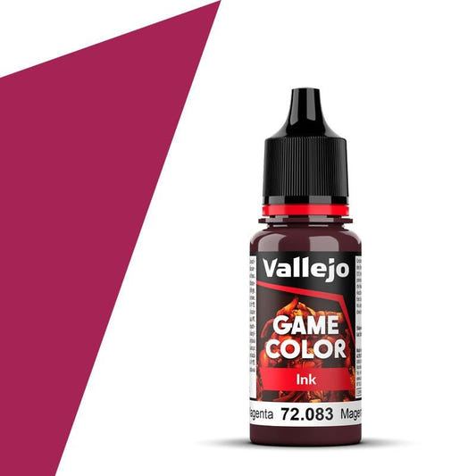 Vallejo Game Color Game Color Game Ink - Magenta (18ml) acrylic paint dropper bottle