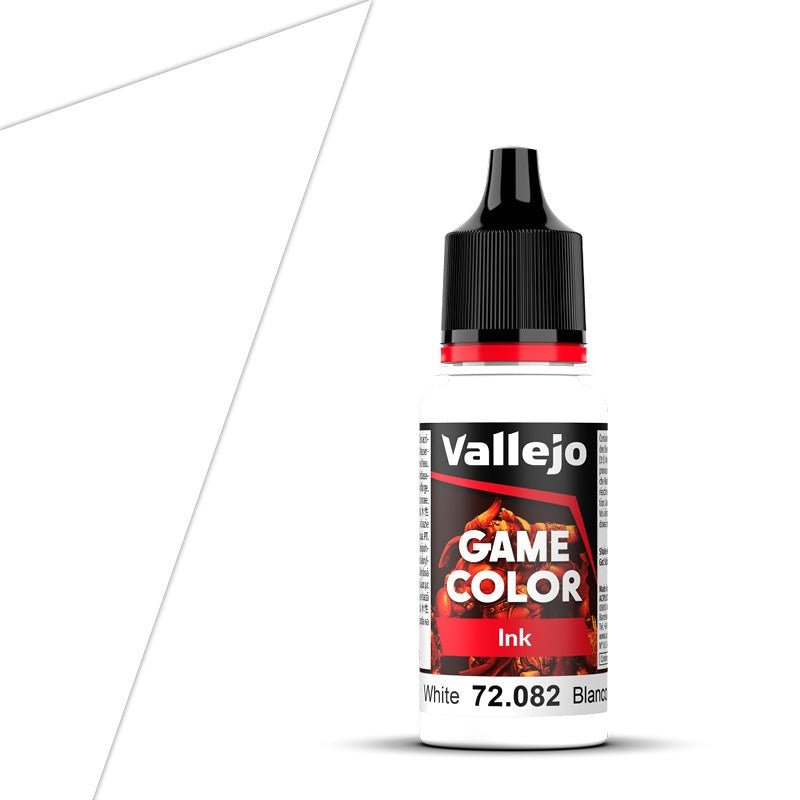 Vallejo Game Color Game Color Game Ink - White (18ml) acrylic paint dropper bottle