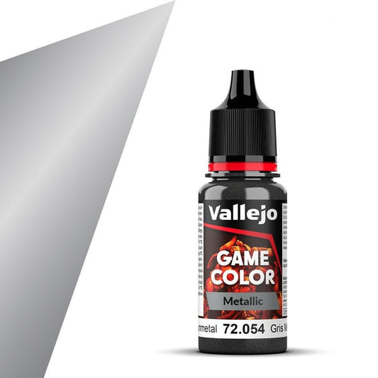 Vallejo Game Color Game Color Gunmetal (18ml) acrylic paint dropper bottle