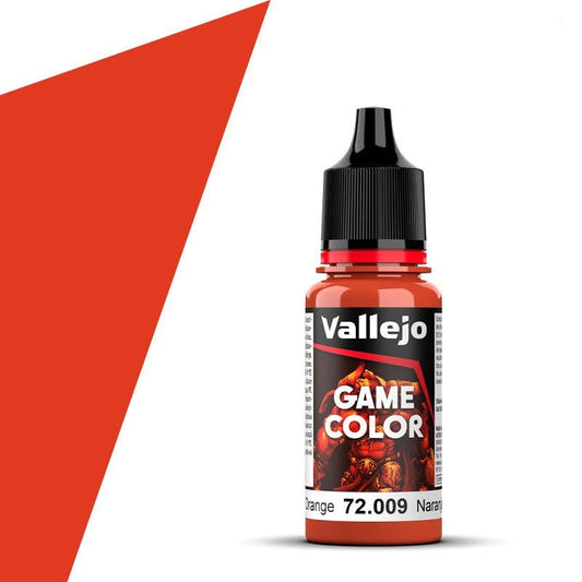 Vallejo Game Color Game Color Hot Orange (18ml) acrylic paint dropper bottle