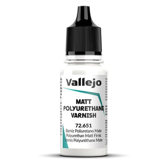 Vallejo Game Color Polyurethane Matt Varnish (18ml) hobby bottle