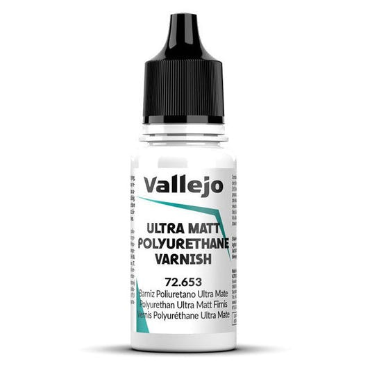 Vallejo Game Color Polyurethane Ultra Matt Varnish (18ml) hobby bottle