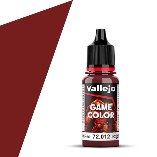 Vallejo Game Color Game Color Scarlet Red (18ml) acrylic paint dropper bottle