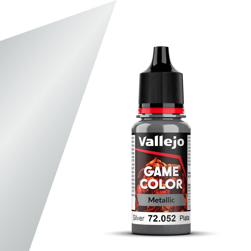 Vallejo Game Color Game Color Silver (18ml) acrylic paint dropper bottle