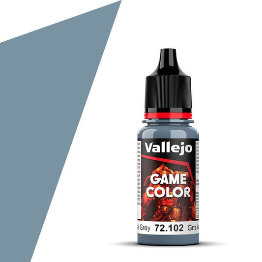 Vallejo Game Color Game Color Steel Grey (18ml) acrylic paint dropper bottle