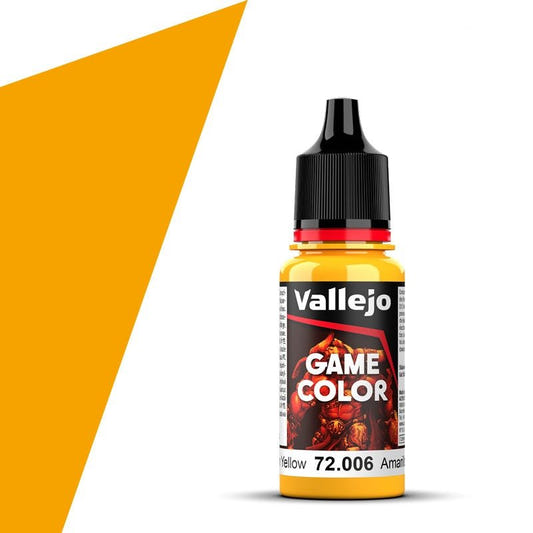 Vallejo Game Color Game Color Sun Yellow (18ml) acrylic paint dropper bottle