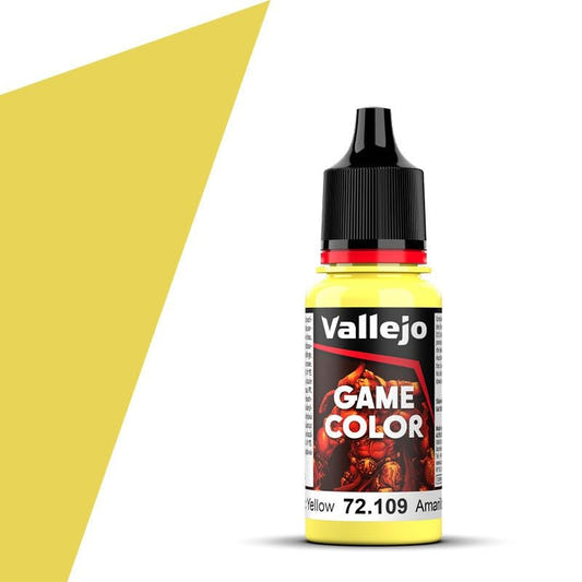 Vallejo Game Color Game Color Toxic Yellow (18ml) acrylic paint dropper bottle