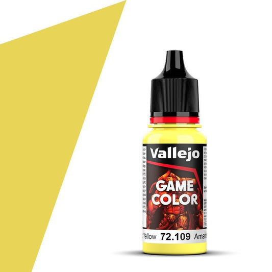 Vallejo Game Color Game Color Toxic Yellow (18ml) acrylic paint dropper bottle