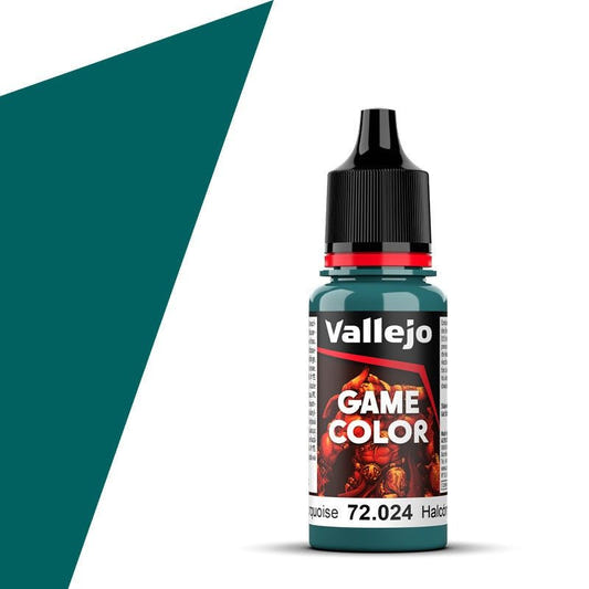 Vallejo Game Color Game Color Turquoise (18ml) acrylic paint dropper bottle