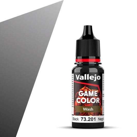 Vallejo Game Color Wash Game Color Wash - Black (18ml) shading wash dropper bottle