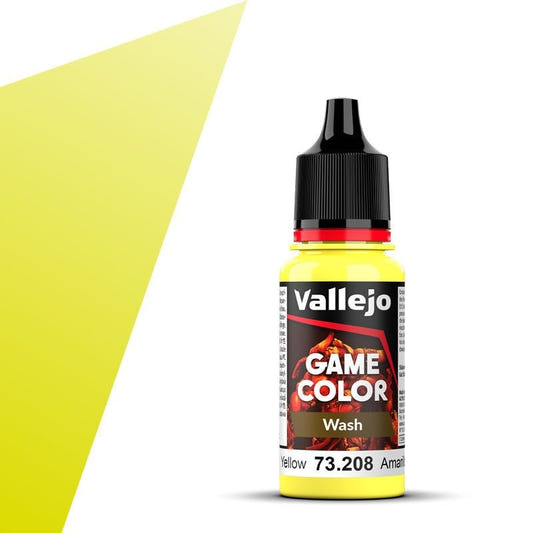 Vallejo Game Color Wash Game Color Wash - Yellow (18ml) shading wash dropper bottle