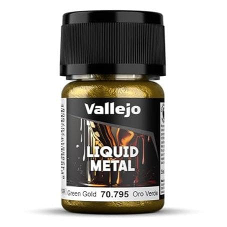 Vallejo Liquid Metal Liquid Metal - Green Gold alcohol-based metallic paint