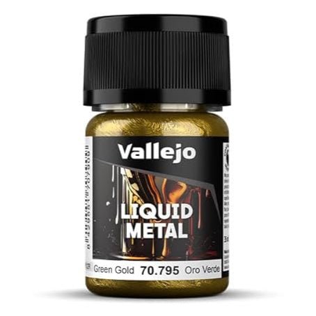 Vallejo Liquid Metal Liquid Metal - Green Gold alcohol-based metallic paint