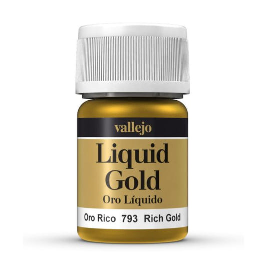 Vallejo Liquid Metal Liquid Metal - Rich Gold alcohol-based metallic paint