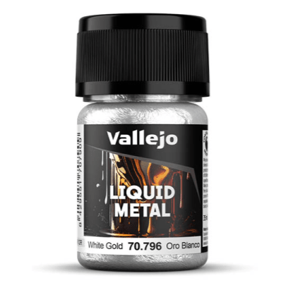 Vallejo Liquid Metal Liquid Metal – White Gold alcohol-based metallic paint
