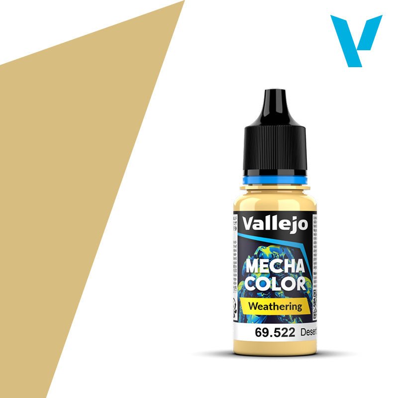 Vallejo Mecha Color Mecha Color - Desert Dust Wash satin airbrush paint dropper bottle