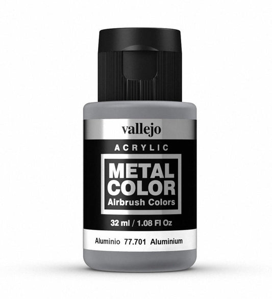 Vallejo Metal Color Metal Color - Aluminium 32ml metallic airbrush paint bottle