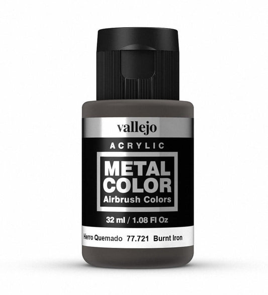 Vallejo Metal Color Metal Color - Burnt Iron 32ml metallic airbrush paint bottle