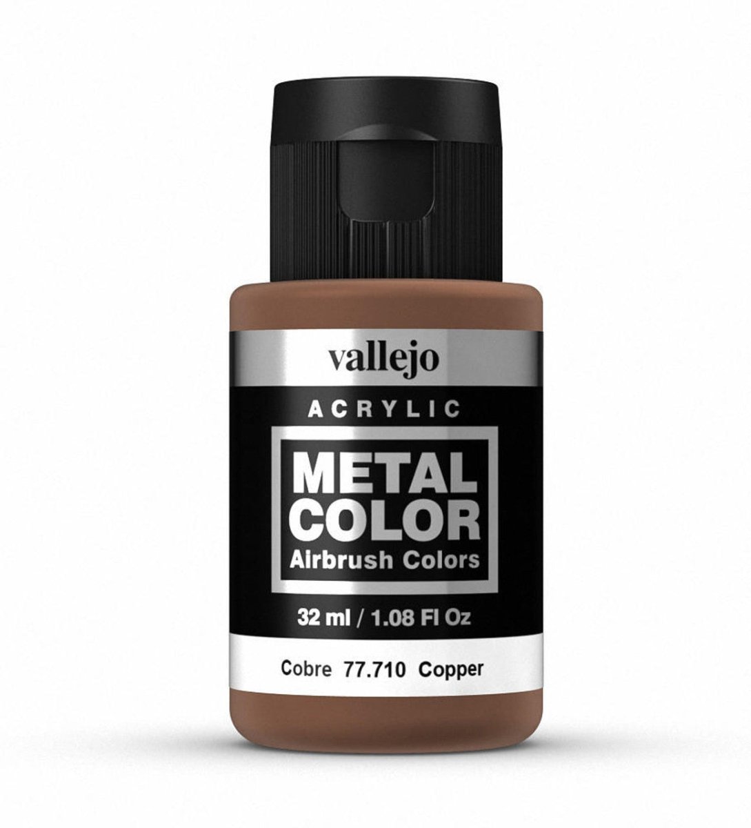Vallejo Metal Color Metal Color - Copper 32ml metallic airbrush paint bottle