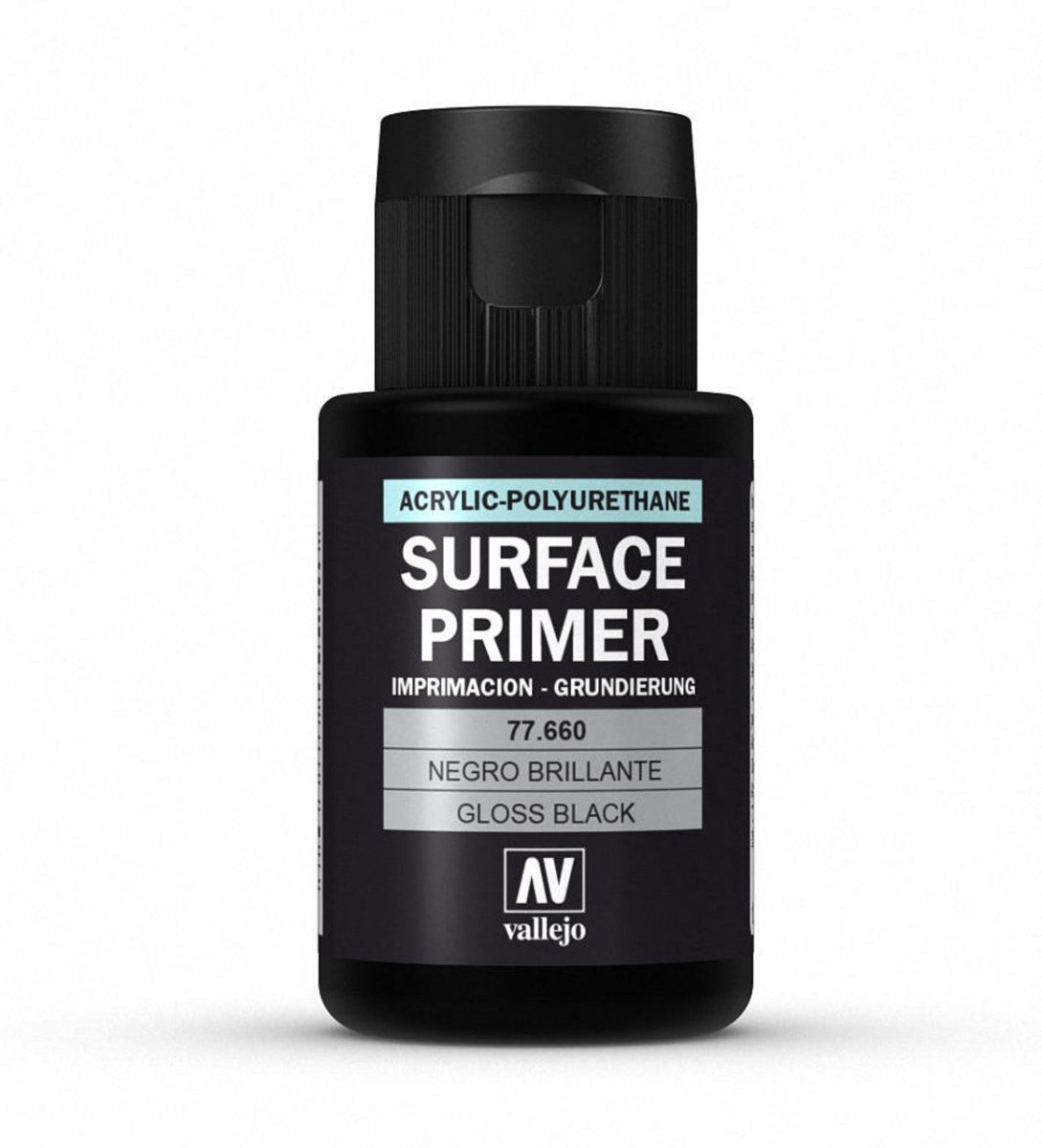 Vallejo Metal Color Metal Color - Gloss Black Primer 32ml metallic airbrush paint bottle