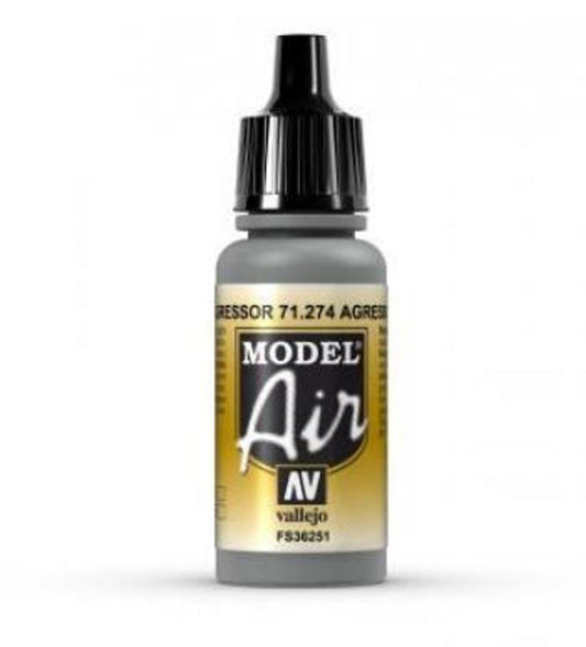 Vallejo Model Air Model Air - Agressor Gray airbrush acrylic paint dropper bottle