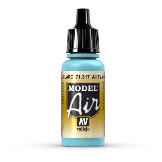 Vallejo Model Air Model Air - AII SV. Gol Light Blue airbrush acrylic paint dropper bottle