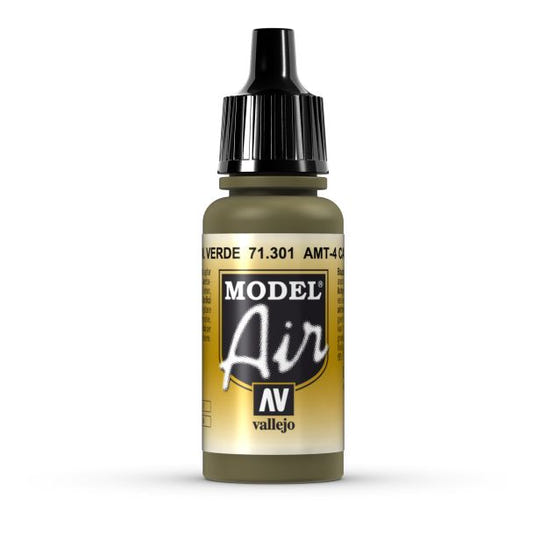 Vallejo Model Air Model Air - AMT-4 Camouflage Green airbrush acrylic paint dropper bottle