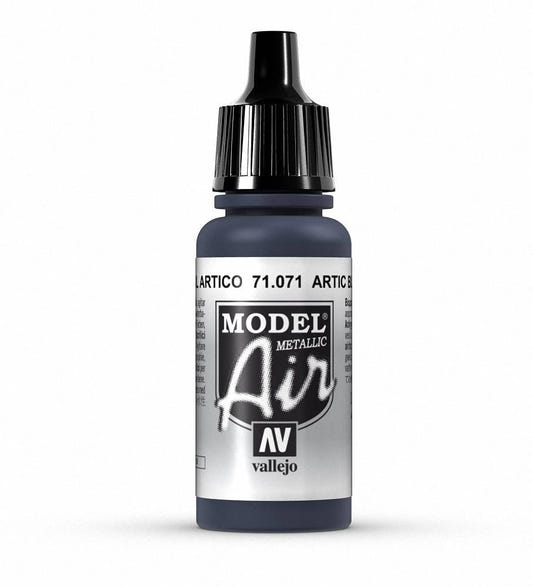 Vallejo Model Air Model Air - Artic Blue (Metallic) airbrush acrylic paint dropper bottle